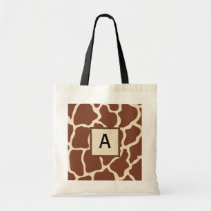 Monogrammed Giraffe Canvas tas