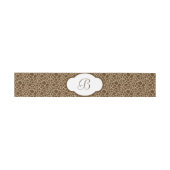 Monogrammed Giraffe Pattern Invitation Belly Band Uitnodigingen Wikkel (Vlak)