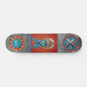 Monogrammed Girly Japanese Goddess Skateboard (Horizontaal)