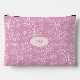 Monogrammed Girly Pink Blush Bloempatroon Etui