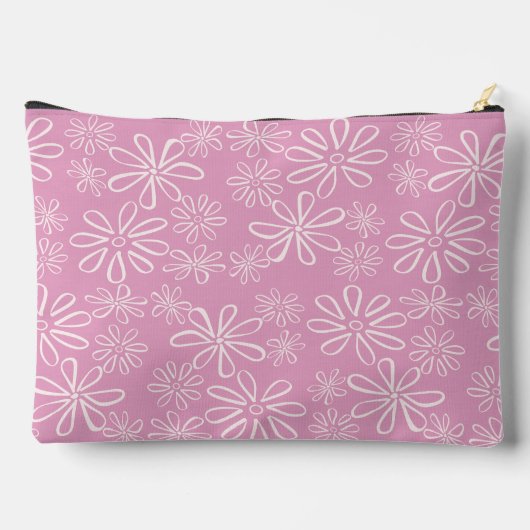 Monogrammed Girly Pink Blush Bloempatroon Etui (Achterkant)