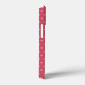 Monogrammed Girly Pink & Pink Coral Floral Case-Mate iPhone Case (Achterkant / Rechts)