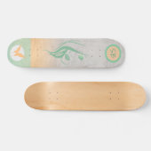 Monogrammed Girly Skateboard met Butterfly (Horizontaal)