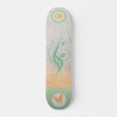 Monogrammed Girly Skateboard met Butterfly (Voorkant)