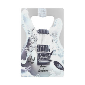 Monogrammed gitaar flesopener creditkaart flessenopener