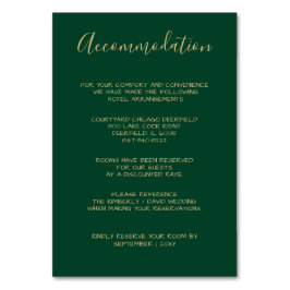 Monogrammed Gold Crest Groene verblijfskaarten Kaart