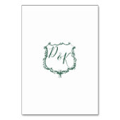 Monogrammed Gold Crest Groene verblijfskaarten Kaart (Achterkant)