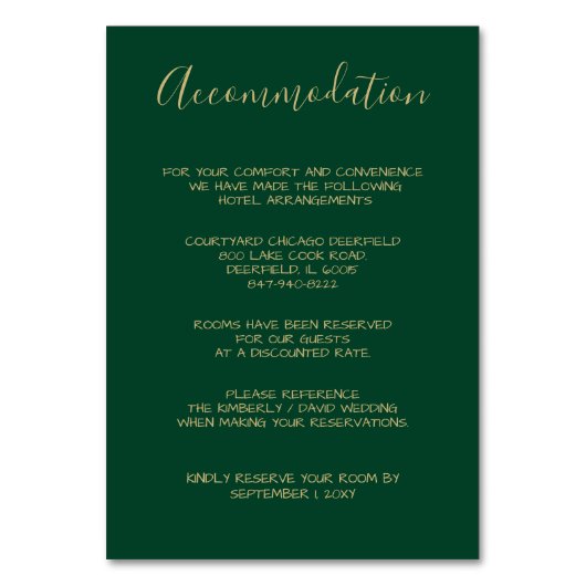 Monogrammed Gold Crest Groene verblijfskaarten Kaart (Voorkant)