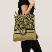 Monogrammed Gold Damask Tote Bag (Dichtbij)