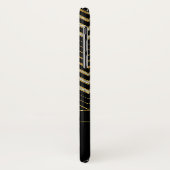 Monogrammed Gold en Diamonds Chevron Case-Mate iPhone Case (Achterkant/links)