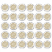 Monogrammed Gold Faux Wax Seals Sticker (Voorkant)