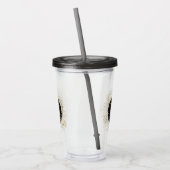 Monogrammed Gold Glitter Acryltumbler Acryl Drinkbeker (Links)