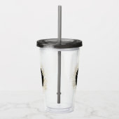 Monogrammed Gold Glitter Acryltumbler Acryl Drinkbeker (Rechts)