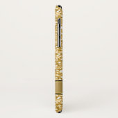 Monogrammed Gold Glitter White Sparks Case-Mate iPhone Case (Achterkant/links)