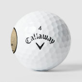 Monogrammed Gold Golf T-shirt Golf Balls Golfballen (Logo)