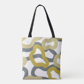Monogrammed Gold Grey Modern Metro Tote Bag (Achterkant)