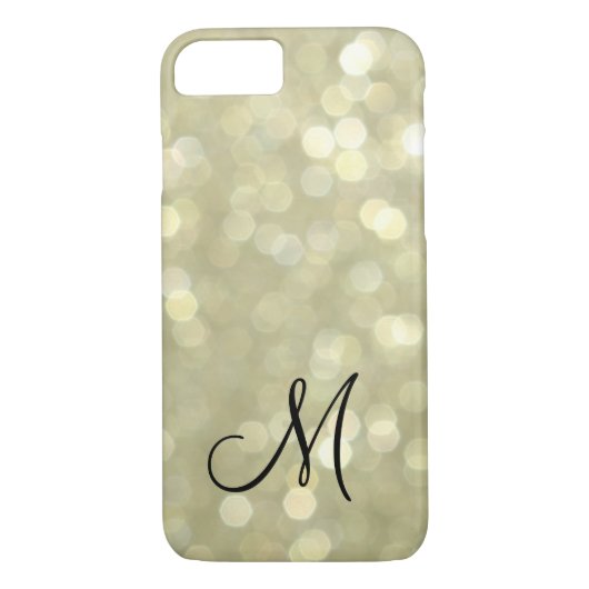 Monogrammed Gold iPhone 7 Hoesje (Achterkant)