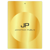 Monogrammed Gold Kijk naar de Sjabloon van de Tren Klembord (Achterkant)