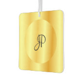 Monogrammed Gold Kijk Sjabloon Elegant Modern Luchtverfrisser (Links)