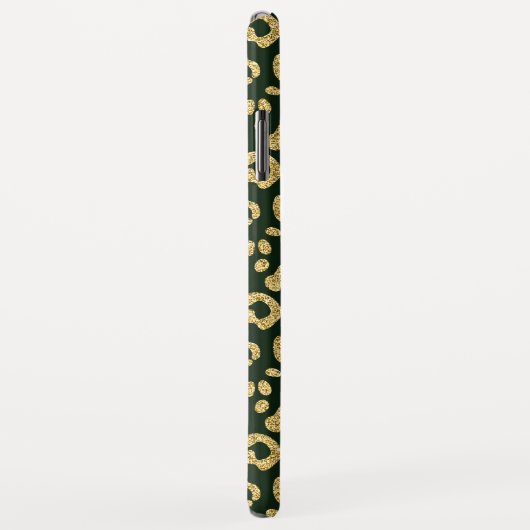 Monogrammed Gold Leopard-skin Spots Case-Mate iPhone Case (Achterkant/rechts)