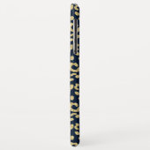 Monogrammed Gold Leopard-skin Spots Case-Mate iPhone Case (Achterkant/links)
