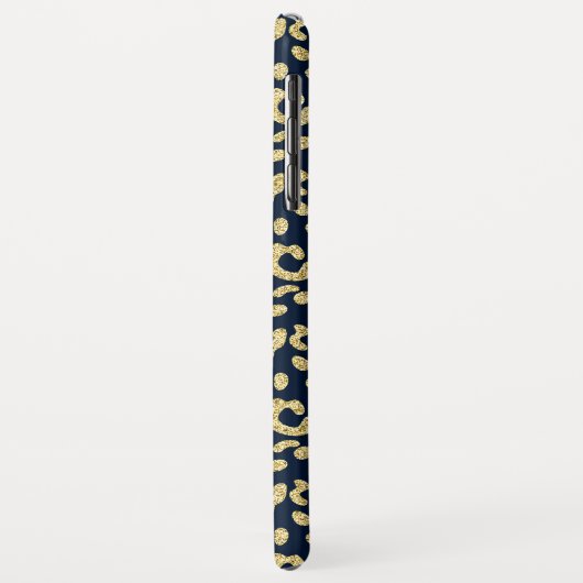 Monogrammed Gold Leopard-skin Spots Case-Mate iPhone Case (Achterkant/links)