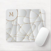 Monogrammed Gold Lines Muismat (Met muis)