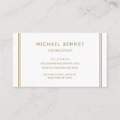 Monogrammed Gold Metallic Folie Consultant Visitekaartje (Achterkant)