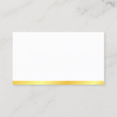 Monogrammed Gold Metallic look Modern Elegant Visitekaartje (Achterkant)