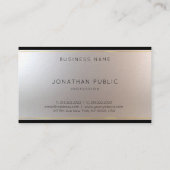 Monogrammed Gold Silver Elegant Sjabloon Luxury Visitekaartje (Achterkant)