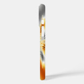 Monogrammed Gold Silver Metallic Fractal Case-Mate iPhone Case (Achterkant / Links)