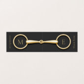 Monogrammed Gold Snaffle Bit Horse Industry Visitekaartje (Buitenkant ongevouwen)