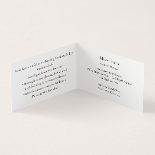 Monogrammed Gold Snaffle Bit Horse Industry Visitekaartje (Binnen)