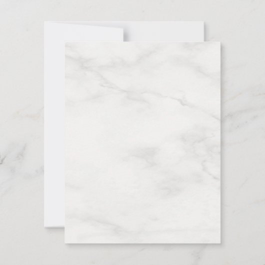 Monogrammed Gold Splash Wit Marmer Sjabloon (Achterkant)