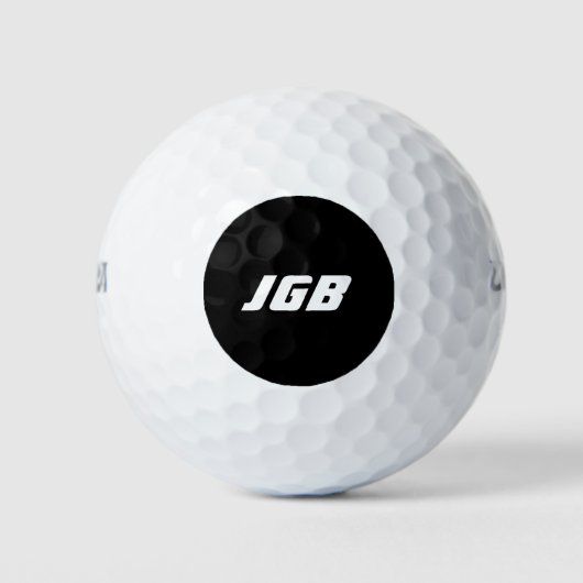 Monogrammed Golf Ball Kies uw kleur achtergrond Golfballen (Voorkant)