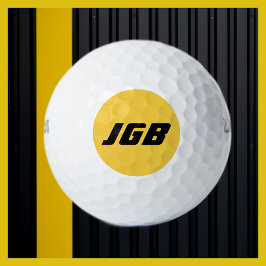 Monogrammed Golf Ball Kies uw kleur achtergrond Golfballen