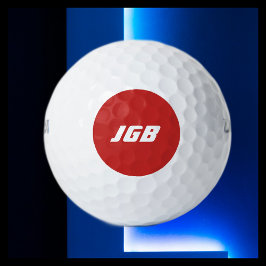 Monogrammed Golf Ball Kies uw kleur achtergrond Golfballen