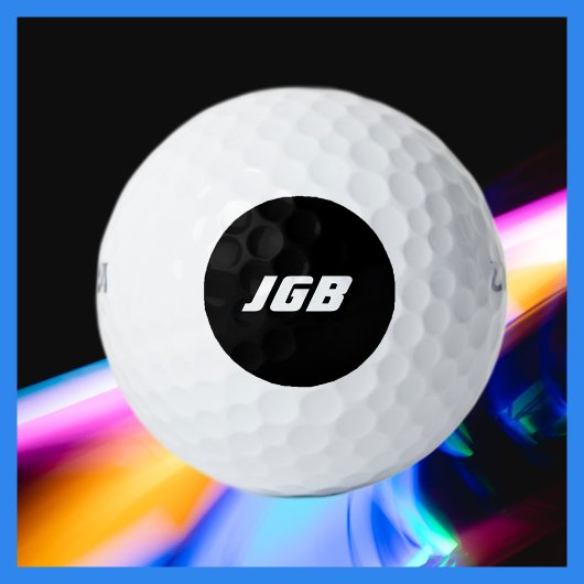 Monogrammed Golf Ball Kies uw kleur achtergrond Golfballen