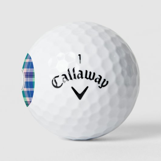 Monogrammed Golf Balls Preppy PInk Blue Play Golfballen (Logo)