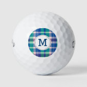 Monogrammed Golf Balls Preppy PInk Blue Play Golfballen (Voorkant)