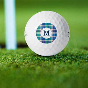 Monogrammed Golf Balls Preppy PInk Blue Play Golfballen