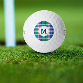 Monogrammed Golf Balls Preppy PInk Blue Play Golfballen