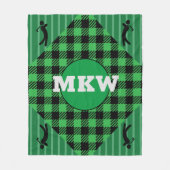 Monogrammed Golf Cart Fleece Throw (Voorkant)