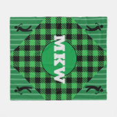 Monogrammed Golf Cart Fleece Throw Deken (Voorkant (Horizontaal))