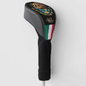 Monogrammed Golf, Mexico Eagle & Mexicaanse vlag Golfheadcover (Schuin)
