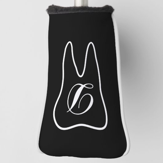 Monogrammed golf putter club cover for dentist (Draai 90)