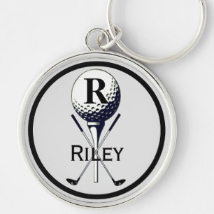 Monogrammed Golf T-shirt Sleutelhanger