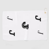 Monogrammed Golf Towel Golfhanddoek (Horizontaal)