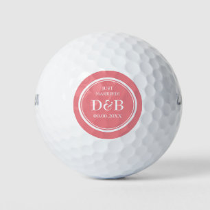 Monogrammed golfbal set bruiloft gunst cadeau idee golfballen