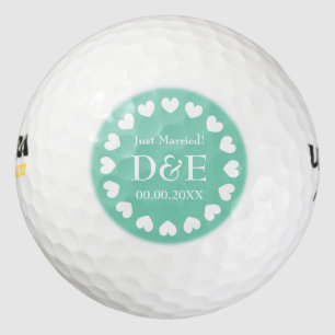 Monogrammed golfbal set bruiloft gunst cadeau idee golfballen
